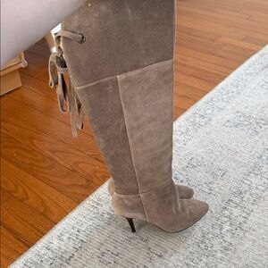 Elegant Taupe Knee-High Women's Boots